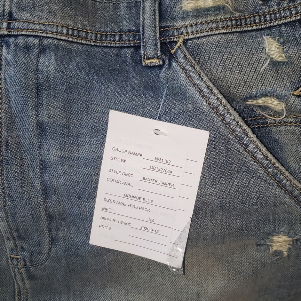 We the Free People Baxter Denim Jumper Nwt - Picture 9 of 10
